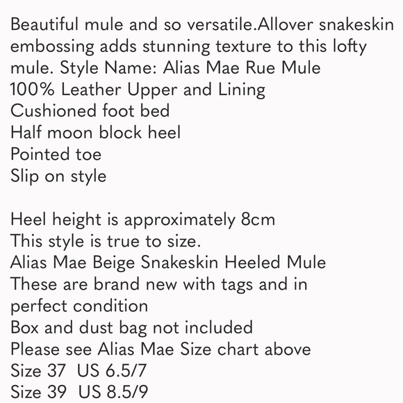HUGE 71$Price ⬇️ AliasMaeRue Leather Mid Heel Mule - Picture 8 of 8
